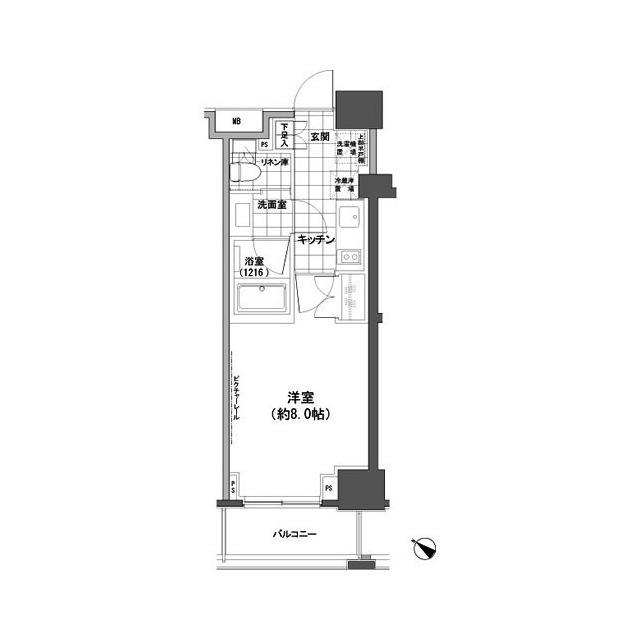 パークハビオ人形町（1104） 間取り図画像