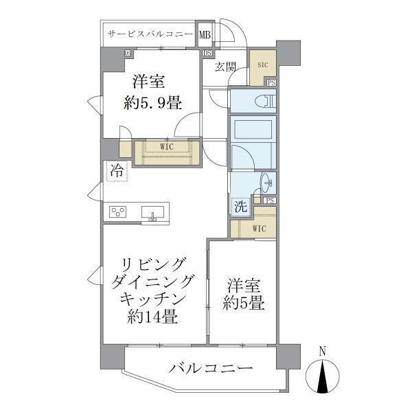 Ｓｏｌａｓｔ　Ｓｑｕａｒｅ綾瀬（601） 間取り図画像