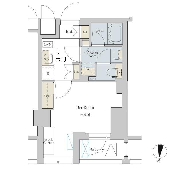 Ｂｒｉｌｌｉａ　ｉｓｔ　渋谷本町（303） 間取り図画像