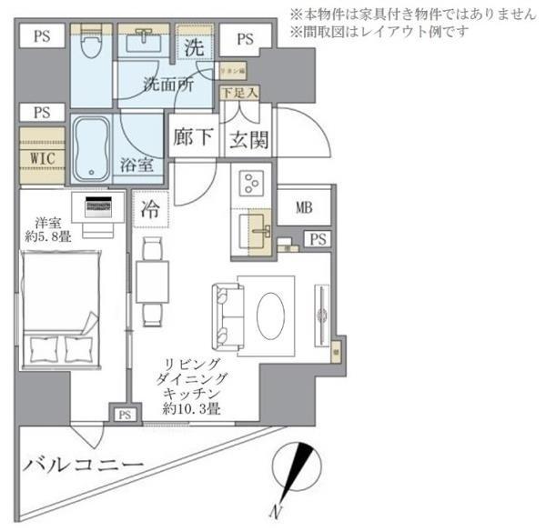 パークハウス牛込神楽坂（705） 間取り図画像
