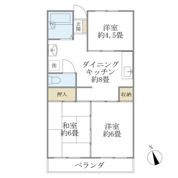 第二ハウス崔綜（212） 間取り図画像