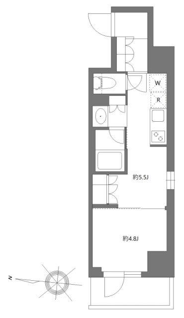 グランパセオ清澄白河Ⅱ（0301） 間取り図画像