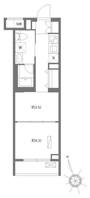 アンベリール墨田Ⅱ（0206） 間取り図画像