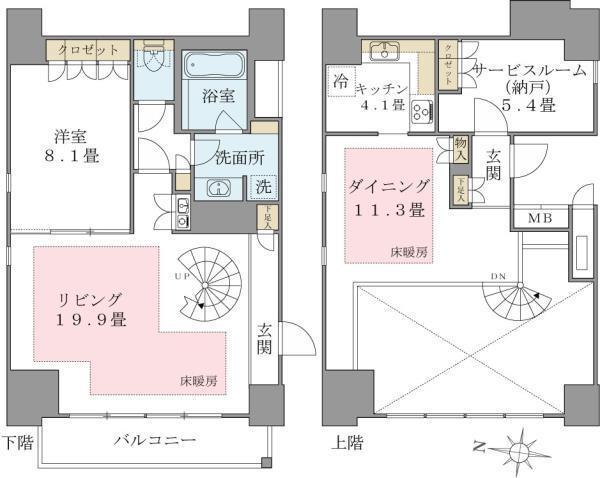 Ｂｒｉｌｌｉａ　ｉｓｔ　東雲キャナルコート（301） 間取り図画像