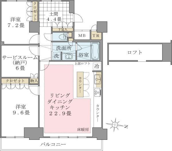 Ｂｒｉｌｌｉａ　ｉｓｔ　東雲キャナルコート（1422） 間取り図画像
