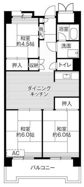 ビレッジハウス品川八潮タワー1号棟（0308） 間取り図画像