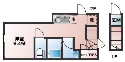 練馬区田柄アパート 間取り図画像