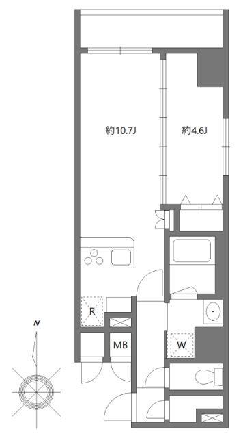 ハーモニーレジデンスグローバルキャピタル（1303） 間取り図画像