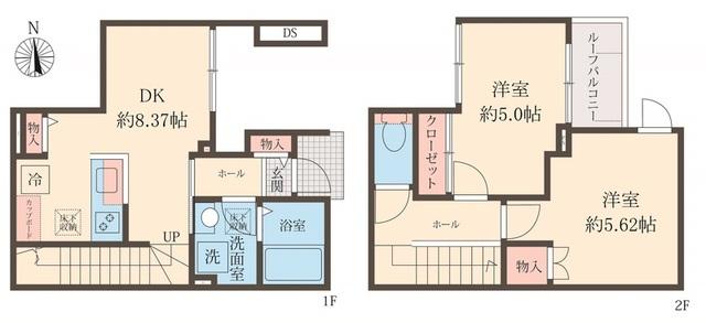 モンシャン（B101） 間取り図画像