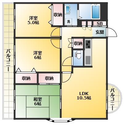 パークヒルズ西台（201） 間取り図画像