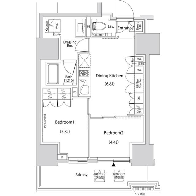 ザ・パークハビオ新中野（1104） 間取り図画像