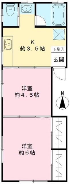 高新ハウス（201号室） 間取り図画像