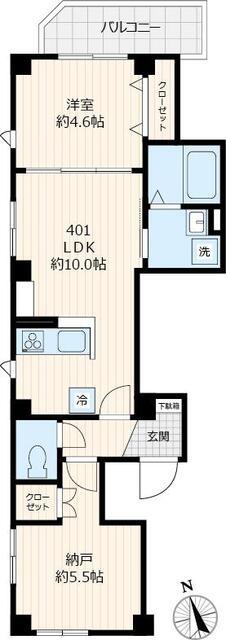 カーサ　グラシア（401号室） 間取り図画像
