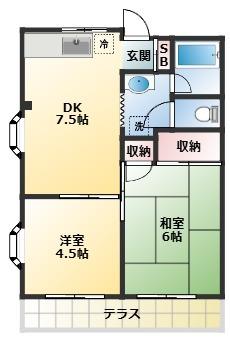 パルナカイケガミ（101） 間取り図画像