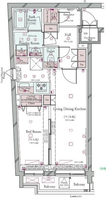 コンシェリア目黒本町 ＴＨＥ ＲＥＳＩＤＥＮＣＥ（501） 間取り図画像