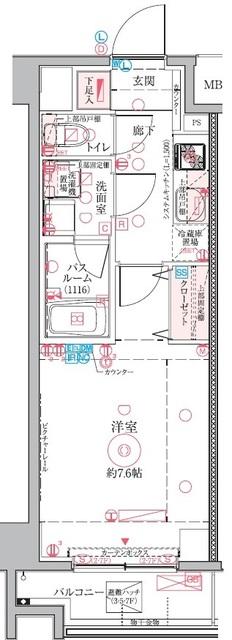 クレヴィスタ亀戸Ⅵ（604） 間取り図画像