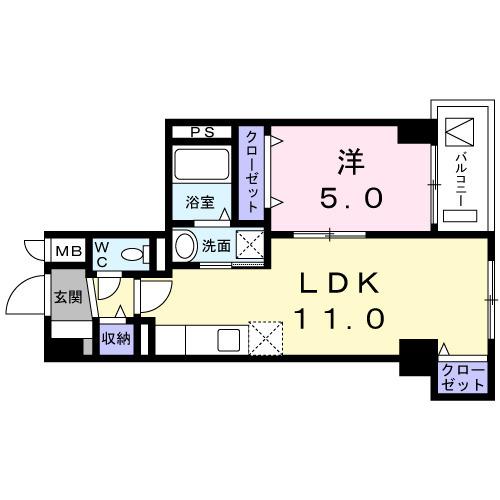 シーザスパレス錦糸町（502） 間取り図画像
