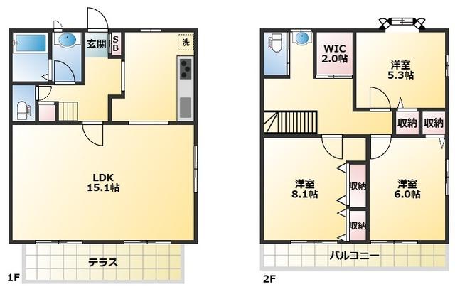 八雲テラスハウス（A棟） 間取り図画像