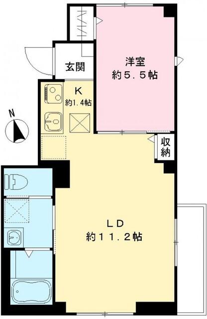 ラルゴ　アミーチェ（102号室） 間取り図画像