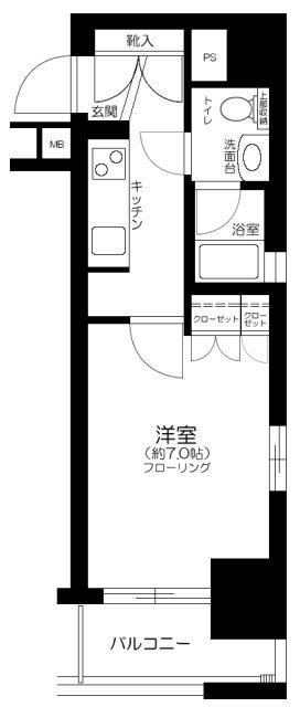 アンディーン月島 間取り図画像