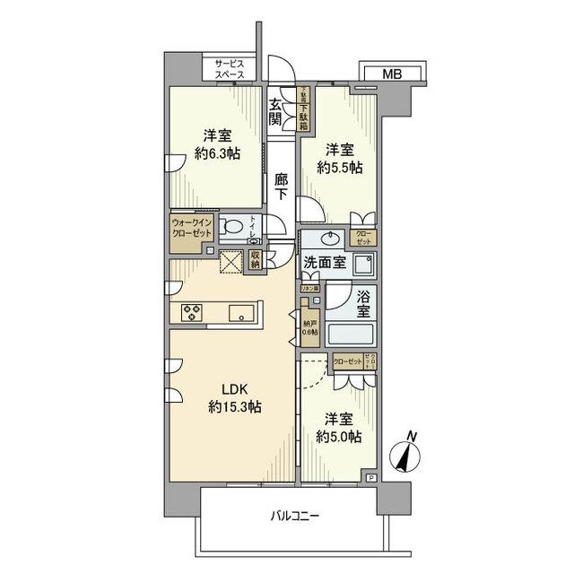プラウド小竹向原（601） 間取り図画像
