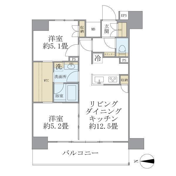 デュオフラッツ葛西（1102） 間取り図画像