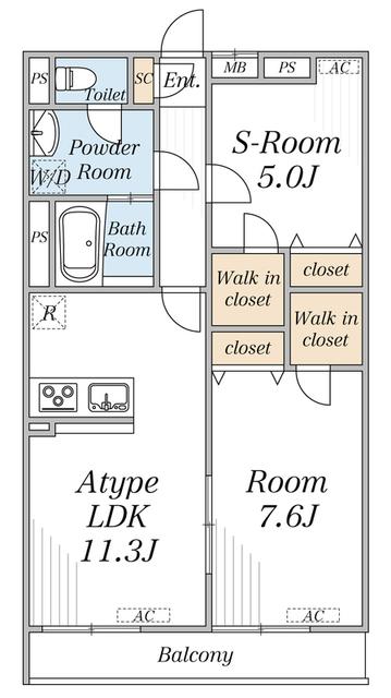 リブリ・SK竹の塚（101） 間取り図画像