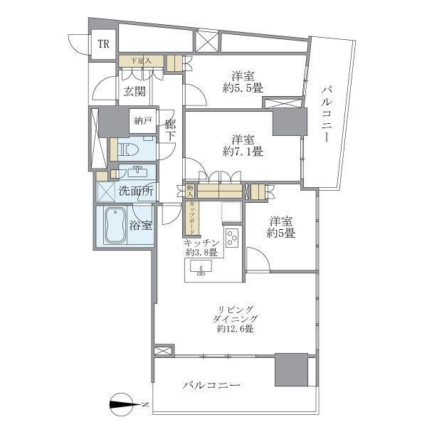 ＢｒｉｌｌｉａＴｏｗｅｒ池袋（3610） 間取り図画像