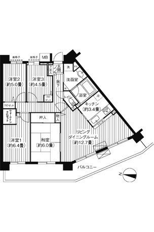 ＫＳ桜川（605） 間取り図画像