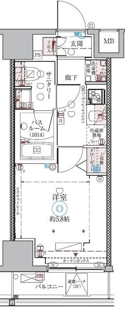クレヴィスタ品川西大井Ⅱ（102） 間取り図画像