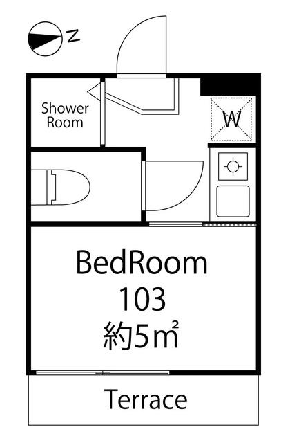 AP1058 ポンデロッサ学芸大学（103） 間取り図画像