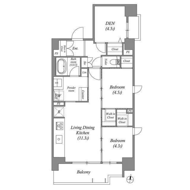 ACP Residence三ノ輪テラス（0803） 間取り図画像