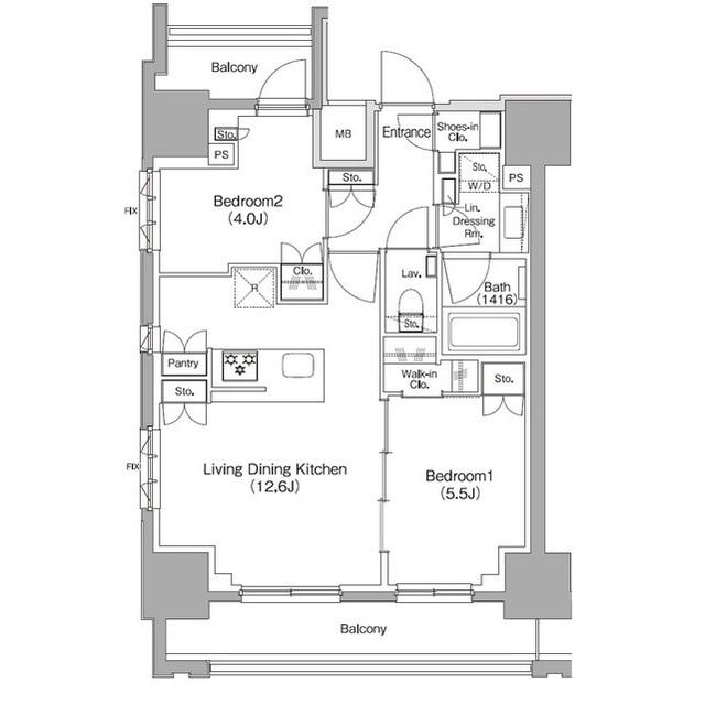 ザ・パークハビオ新御徒町（901） 間取り図画像