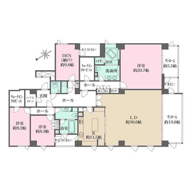 ＢｌｏｓｓｏｍＴｅｒｒａｃｅ（401） 間取り図画像