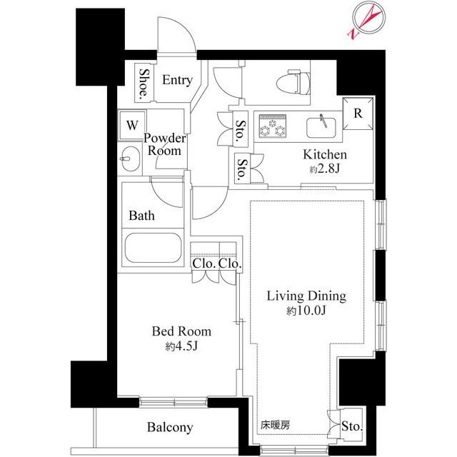 グランスイート銀座レスティモナーク（1201） 間取り図画像
