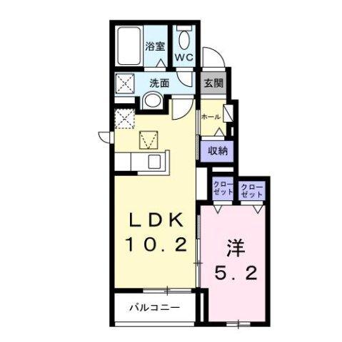 ＯＫＵＳＡＷＡ　ＣＯＵＲＴ（102） 間取り図画像