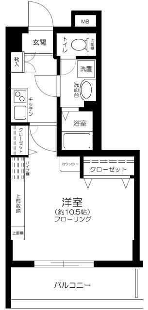 エスコート芝浦ＥＡＳＴ 間取り図画像