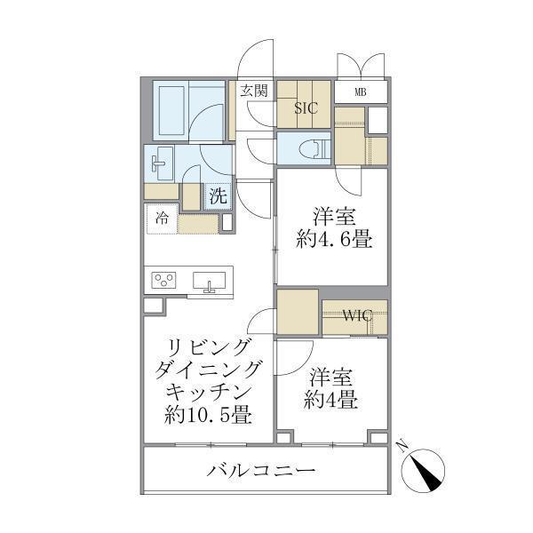 Ｌａ　Ｐｅｒｌａ　Ｍｅｇｕｒｏ−ＨｉｇａｓｈｉｙａｍａＩＩ（104） 間取り図画像