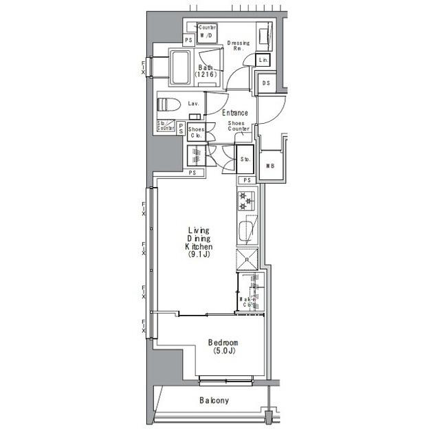 ザ・パークハビオＳＯＨＯ大手町（605） 間取り図画像