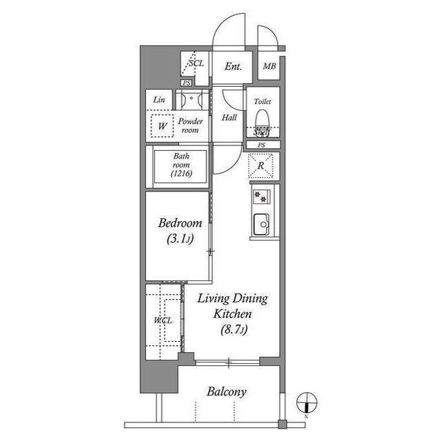 ACP Residence三ノ輪（0802） 間取り図画像