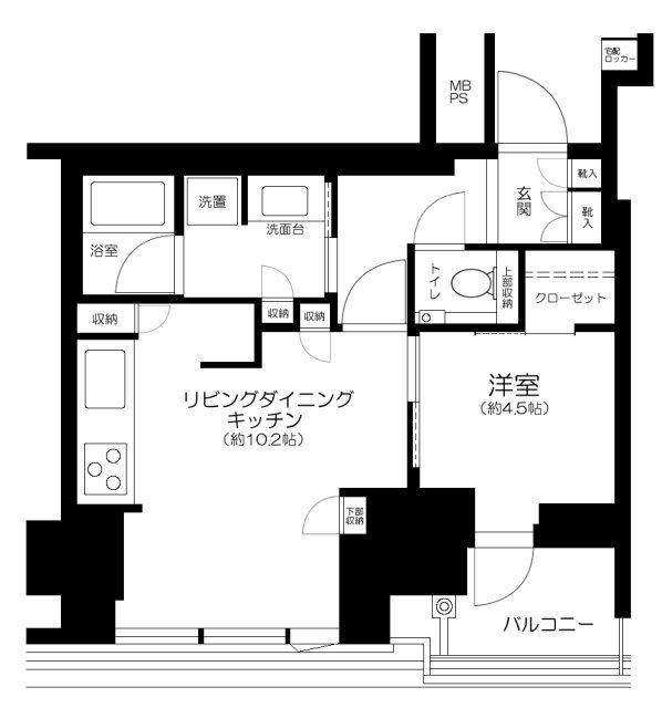 プラウドタワー芝浦 間取り図画像