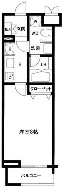 プライムアーバン中目黒（303） 間取り図画像