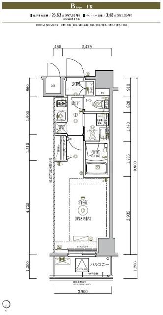 RELUXIA新御徒町（902） 間取り図画像