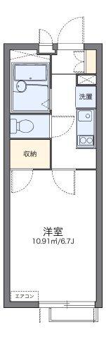レオパレスリバーパークⅡ（301） 間取り図画像