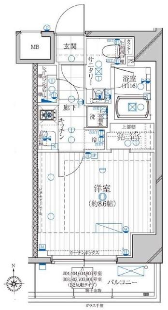 レガリス高田馬場（603） 間取り図画像