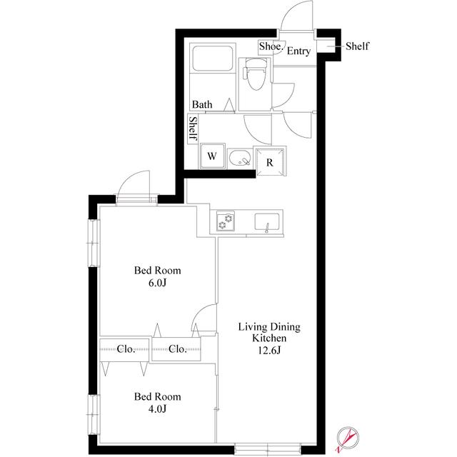 グランパセオ中目黒Ⅳ（0301） 間取り図画像