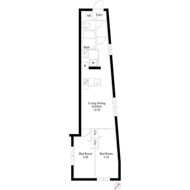グランパセオ中目黒Ⅳ（0204） 間取り図画像