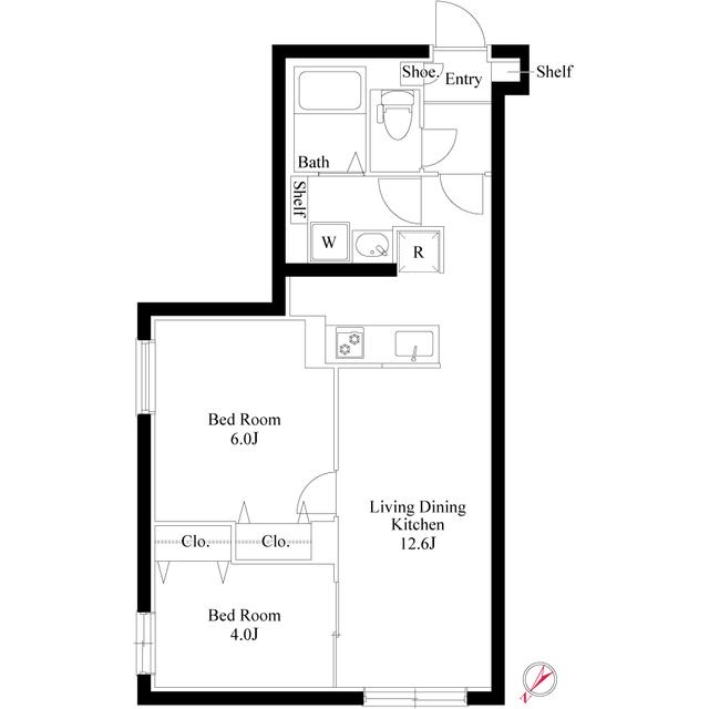 グランパセオ中目黒Ⅳ（0001） 間取り図画像