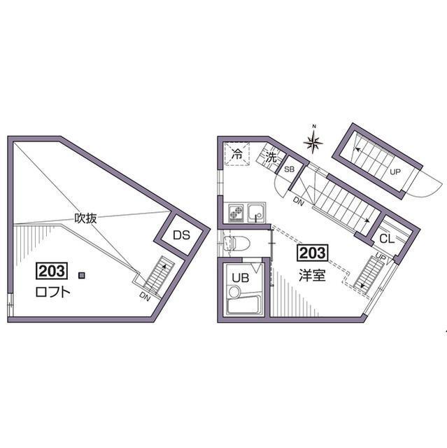 グランエッグス桜新町S（203） 間取り図画像