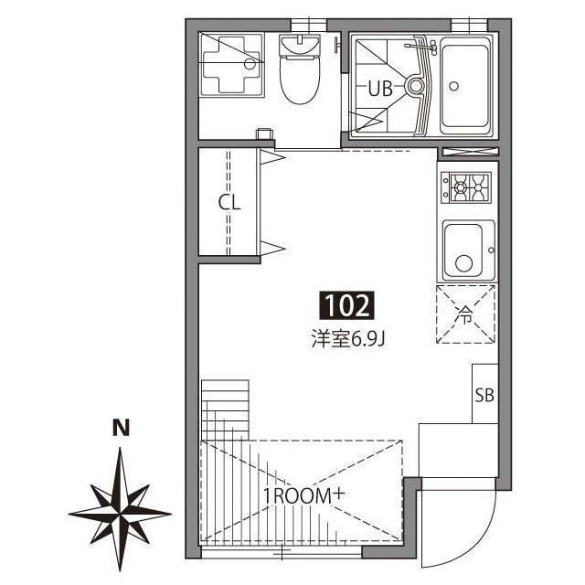 ソシガヤテラスN（102） 間取り図画像